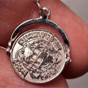 NY Worlds Fair Charm Sterling Spinner 1964-65